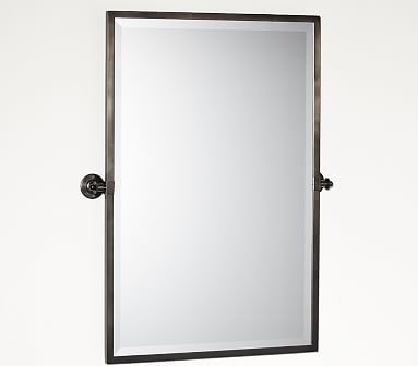 Kensington Pivot Mirror, Extra Large Rectangle, Antique Bronze finish