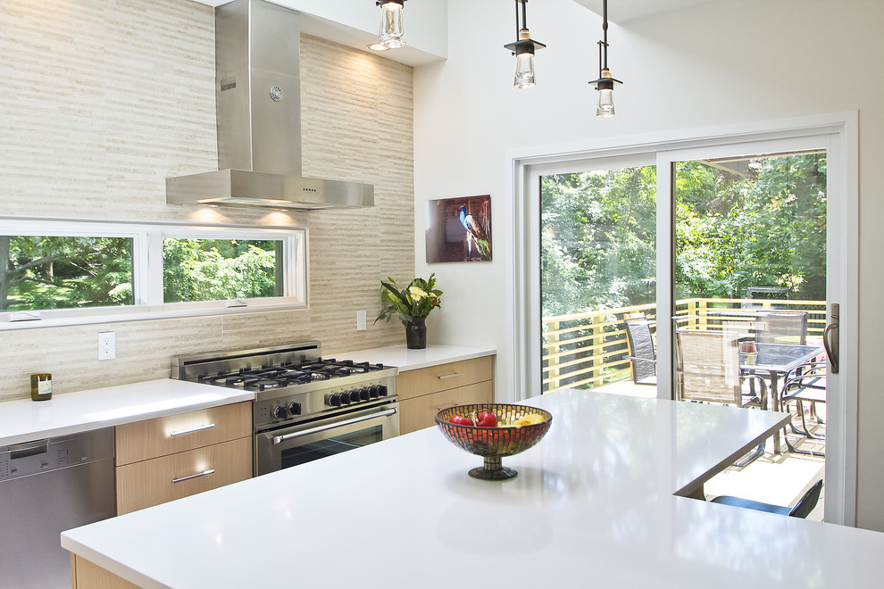Modern Kitchen with Custom Vent