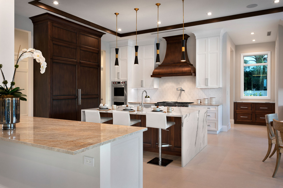 Inspiration for a transitional kitchen remodel in Miami