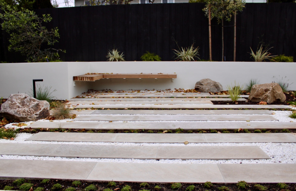 Monochromatic Burlingame Backyard