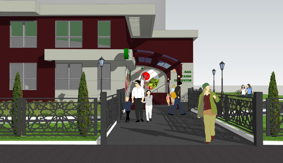 входная группа в магазин