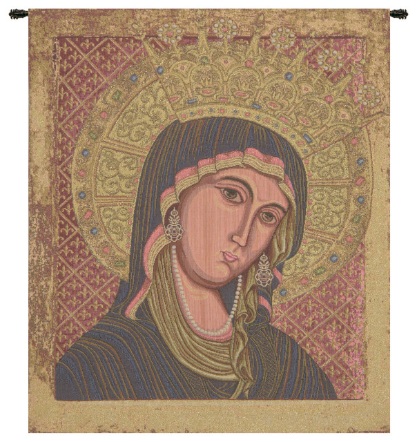 Madonna Di Montegergine Italian Wall Hanging Tapestry - Traditional ...