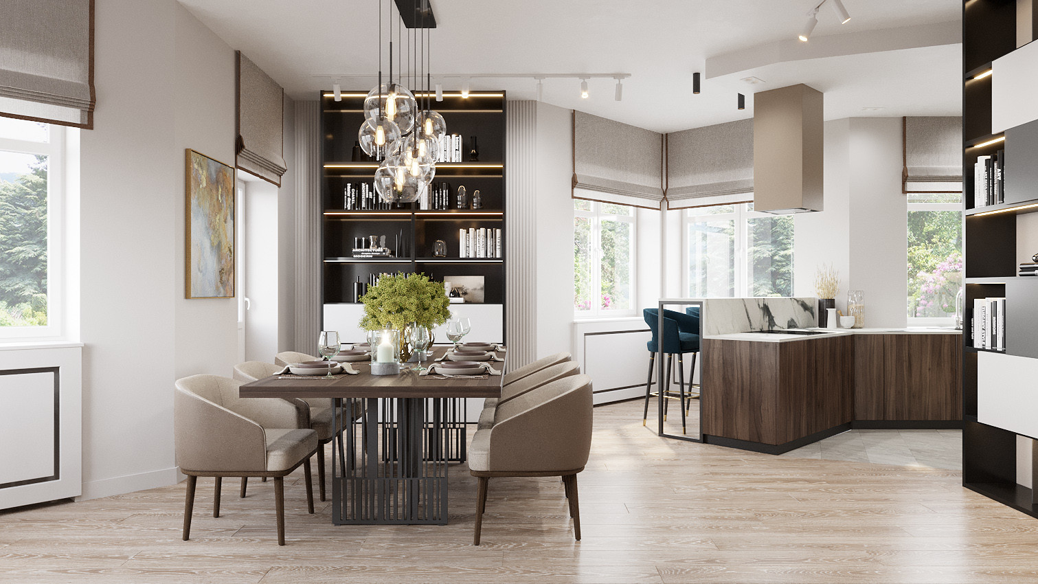 Интерьеры загородного дома в Подмосковье