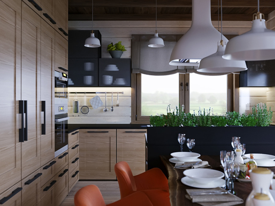 ПРОЕКТ ИНТЕРЬЕРА ДОМА НА ЧЕРНОЙ РЕЧКЕ во Владивостоке)