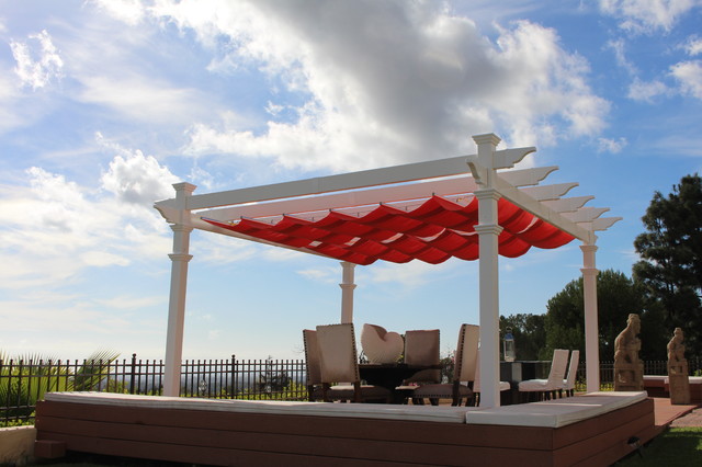 Infinity Canopy Red contemporary-deck