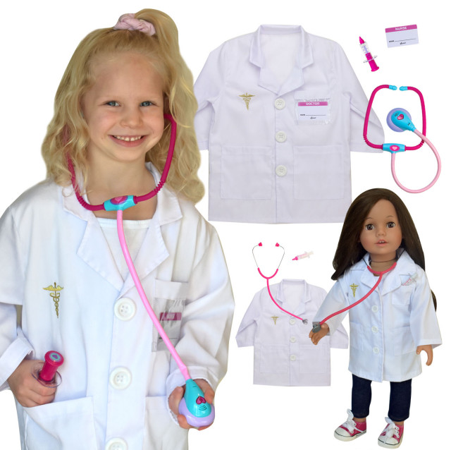 18" Doll Kid Size Lab Coat Set Kids Toys And Games by TEAMSON US INC Houzz