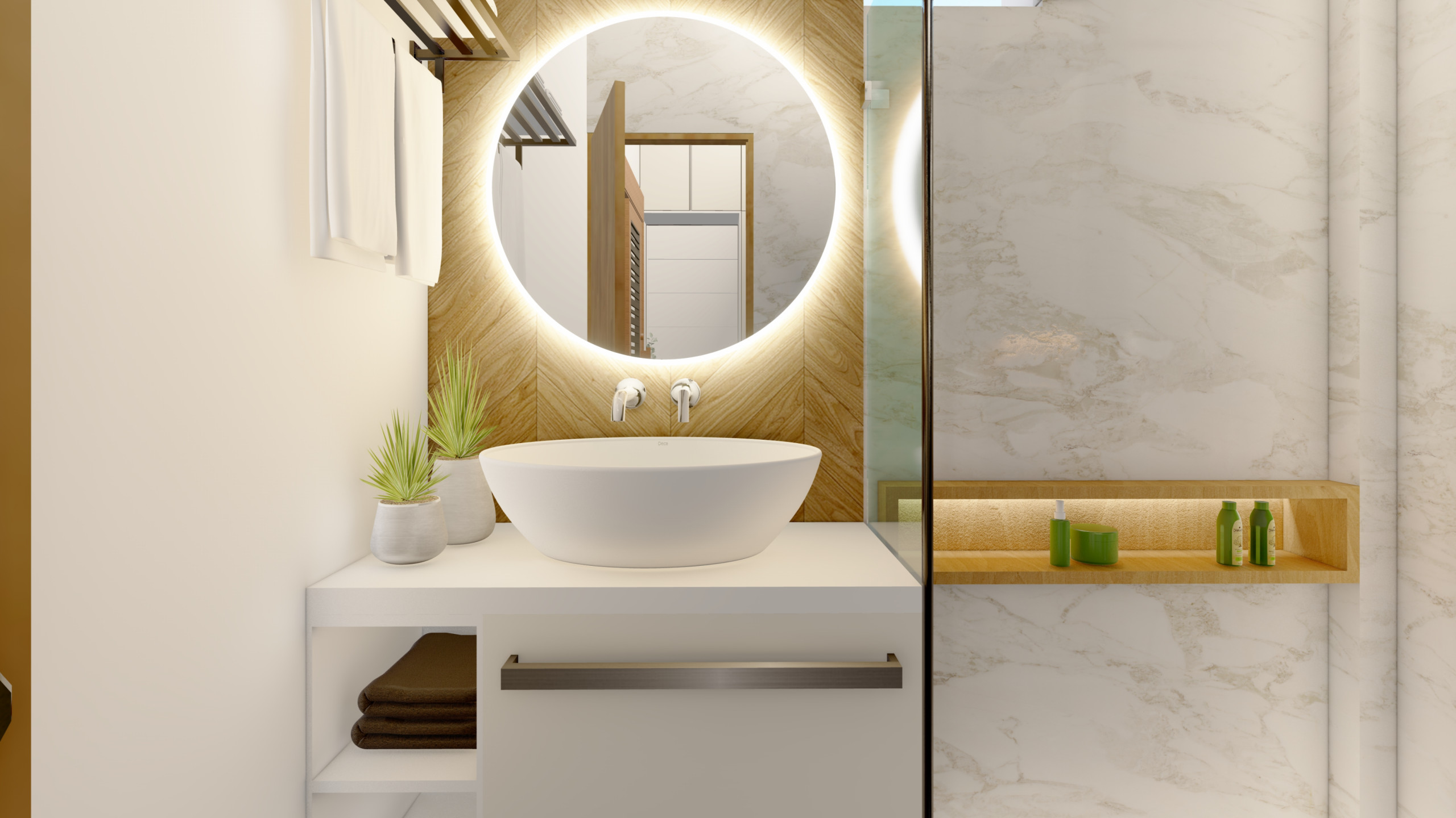 Airy Modern Bathroom in Tunbridge Wells