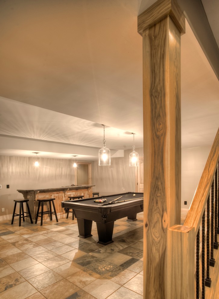 Home design - rustic home design idea in Cleveland
