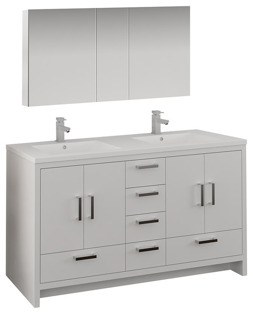 Fresca Imperia 60 Double Sink Vanity With Medicine Cabinet