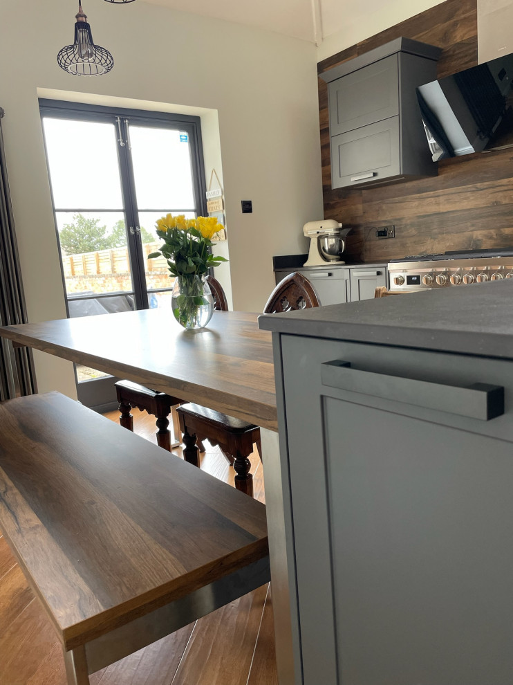 Grey Shaker Kitchen with Dekton worktops fitted in Worcester