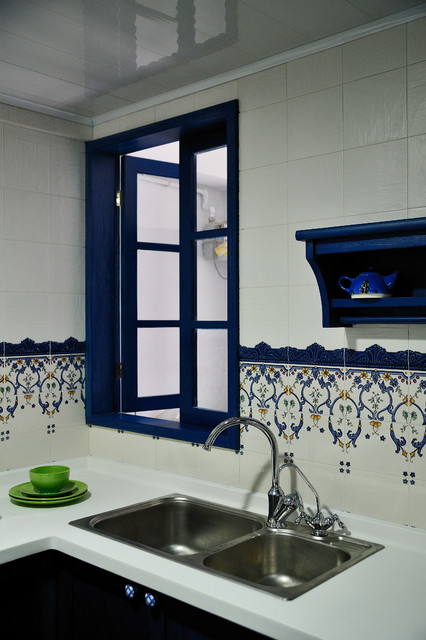interior design：concise and elegant mediterran-kueche