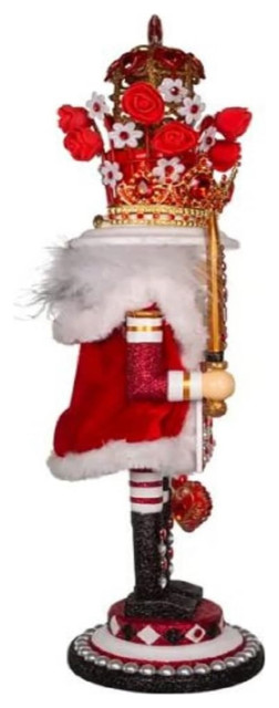 Schiaccianoci Decorativo Kurt Adler Hollywood King – 45,7 Cm – Legno Color Porpora – Re Magio Con Mirra
