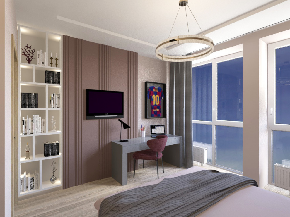 Квартира в современном стиле в ЖК "Хорошевский", спальня