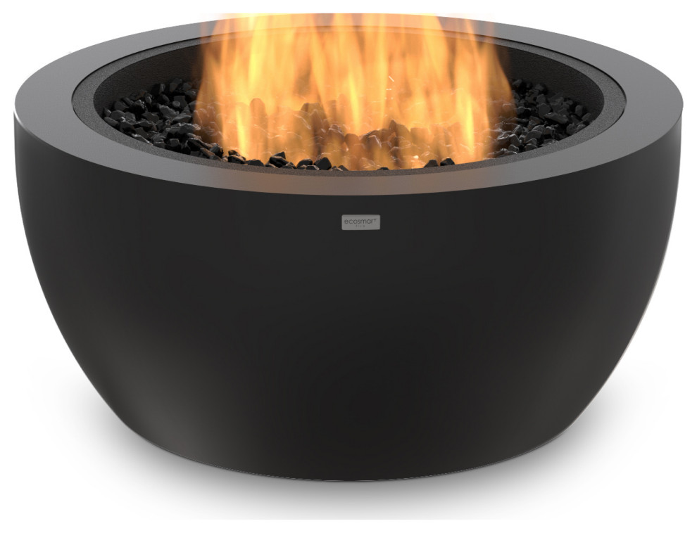 EcoSmart™ Pod 30 Concrete Fire Pit Bowl - Smokeless Ethanol Fireplace, Graphite, Gas Burner (Lp/Ng)