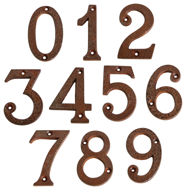 RCH Hardware Iron Rustic Country House Number, 3-Inch, Various Finishes ...