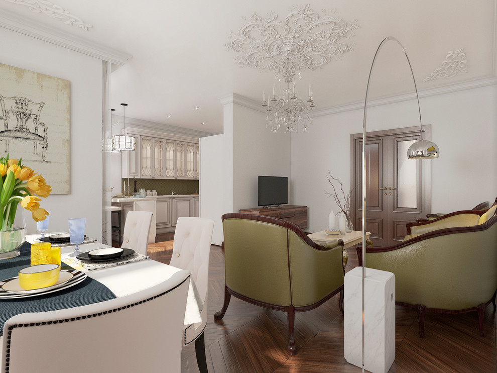 Проект 3-х комн. квартиры для семьи с двумя детьми. Стиль - легкая классика