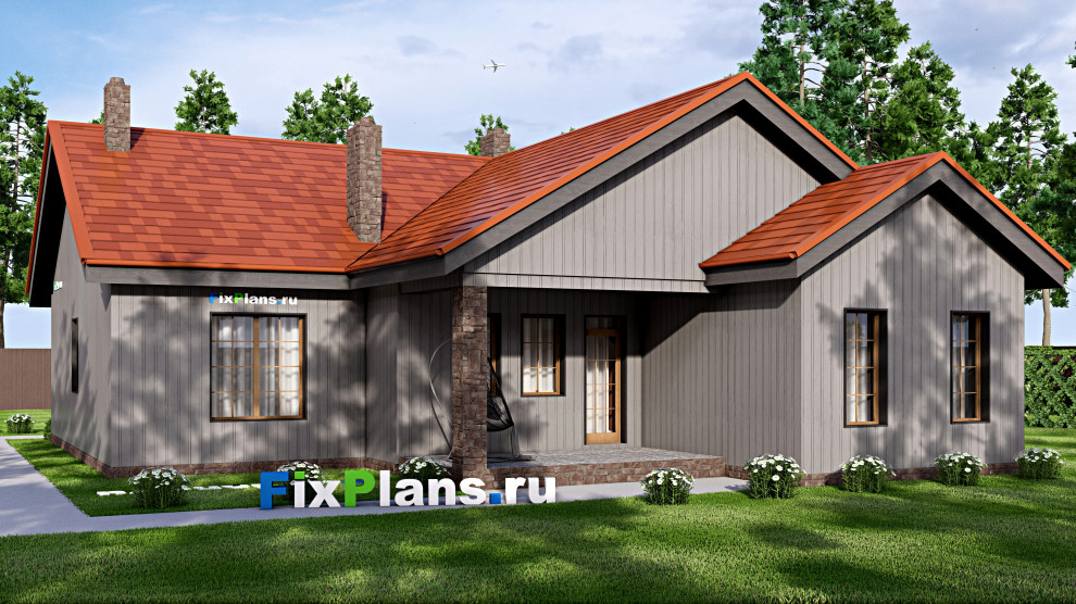 Проект одноэтажного дома 18х14м S157м2 F-16739