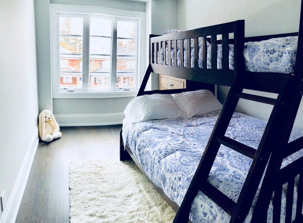 Photo of a country bedroom in Toronto.