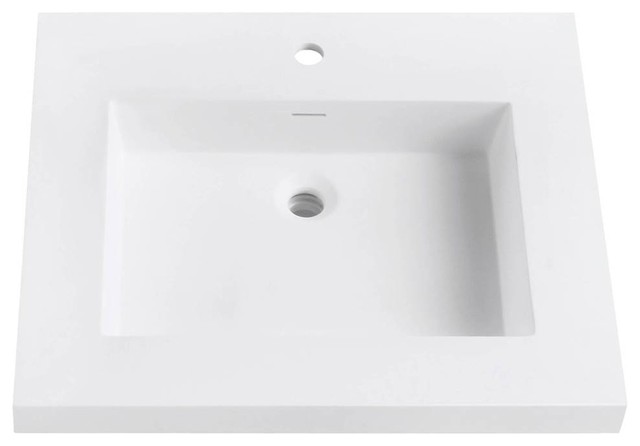 Avanity Versastone 25 Solid Surface, Single Bathroom Vanity Top 25