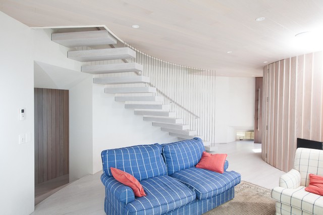 Curved Suspendo Staircase nyklassisk-trappe
