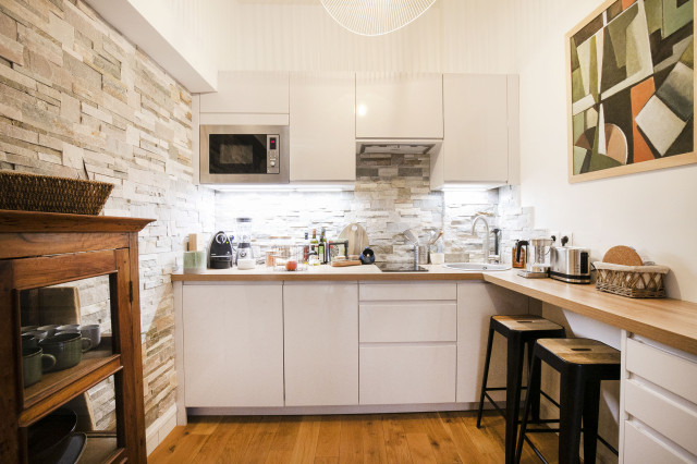 R&eacute;novation complete d'un appatement Parisien de 20m2 traditional-kitchen