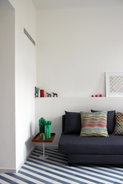 Casa biancablu modern-living-room