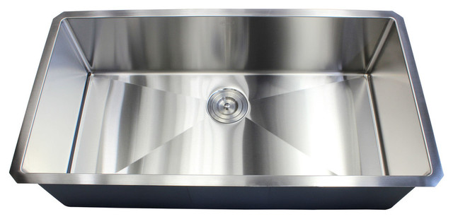 Ariel 36 16 Gauge Undermount Single Bowl Stainless Steel Sink Package