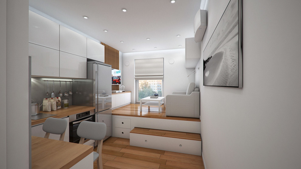 Квартира ЖК CLEVERLAND 18м2 (современный стиль)