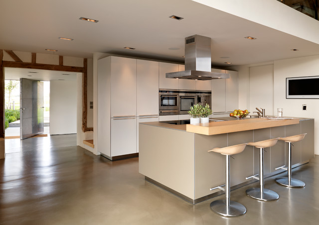 Eco barn conversion contemporary-kitchen
