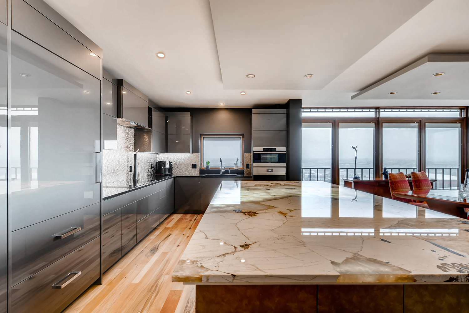 Inspiration for a large contemporary home design remodel in Denver