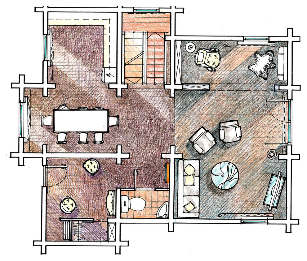 Интерьер загородного дома в Мичуринском