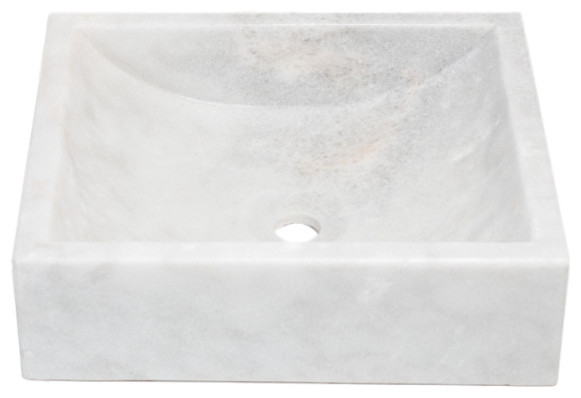 Natural Stone Vessel Bathroom Sink, Greece Marble