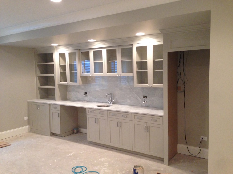Example of a trendy home design design in Chicago