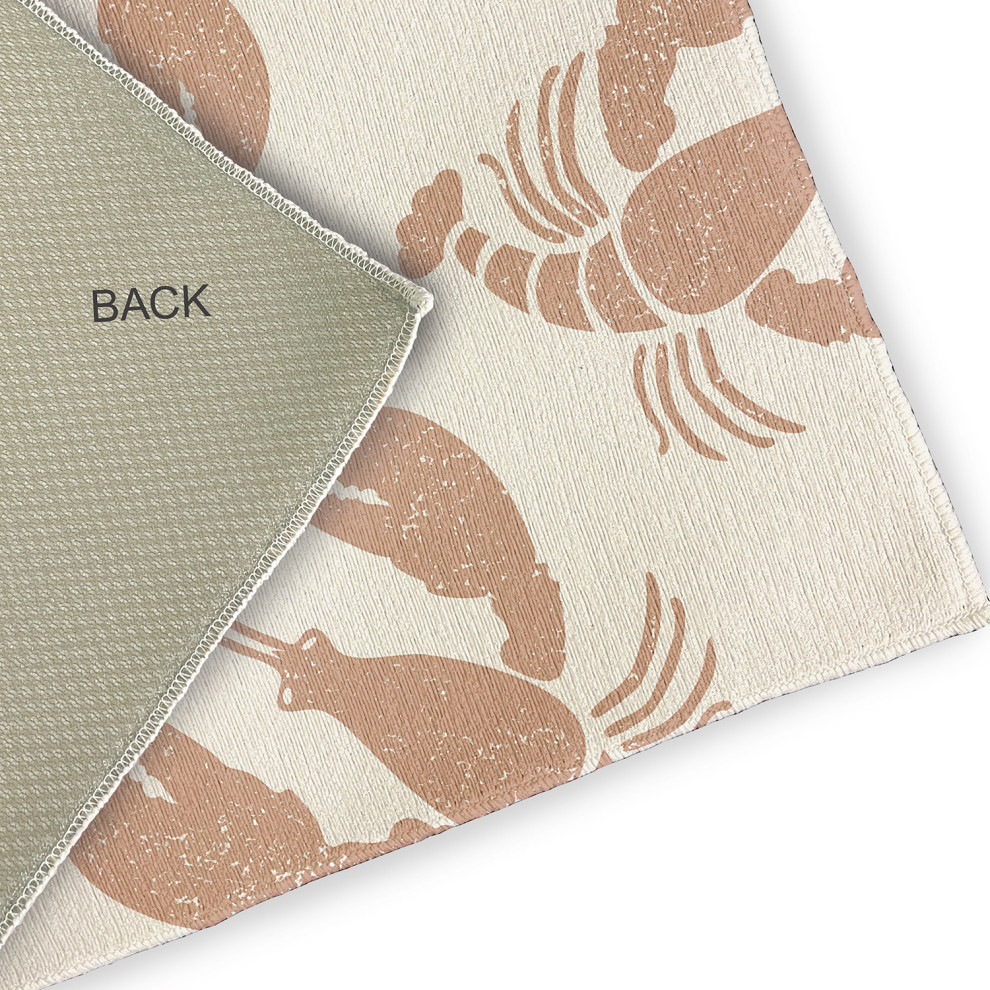 2' x 3' Lobster Fest Nautical Indoor/Outdoor Rug, Dusty Smoke, 8' x 10