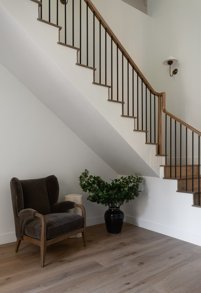 Inspiration for a transitional staircase remodel in Phoenix
