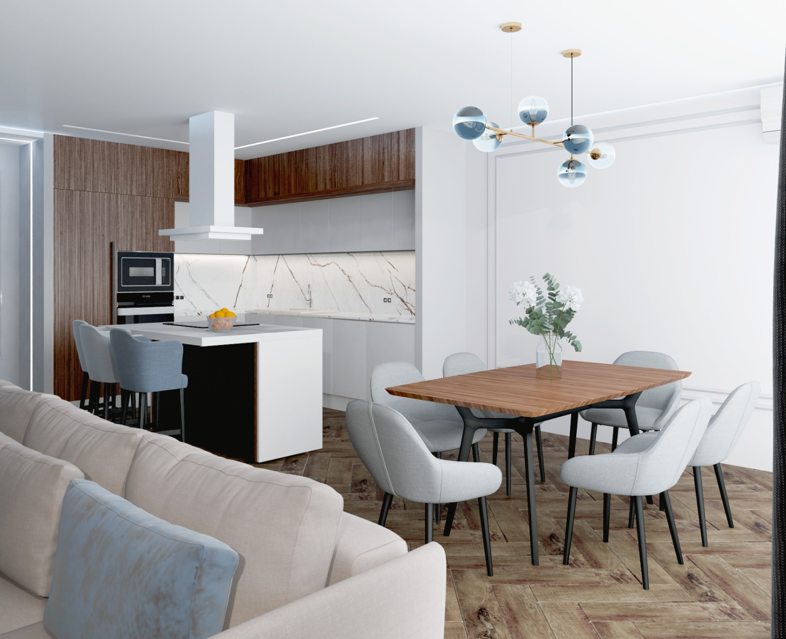 Четырехкомнатная квартира для молодой семьи