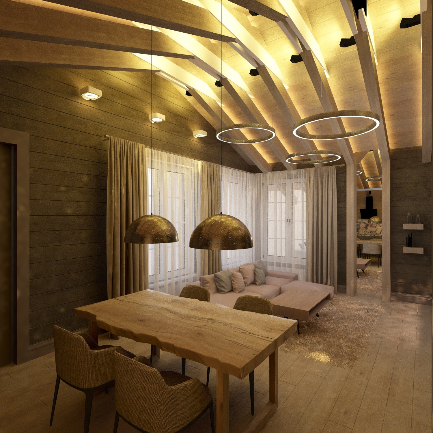 Кухня-Гостиная в доме