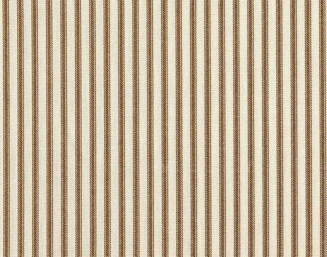 Skirted Coverlet King Suede Brown Ticking Stripe