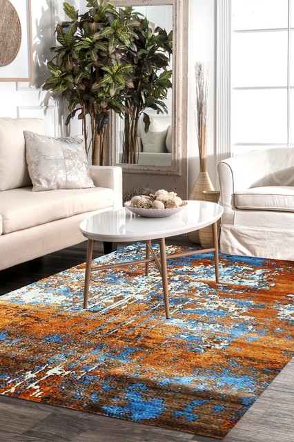 Spring has Sprung Handknotted Wool Carpet modern-wohnbereich