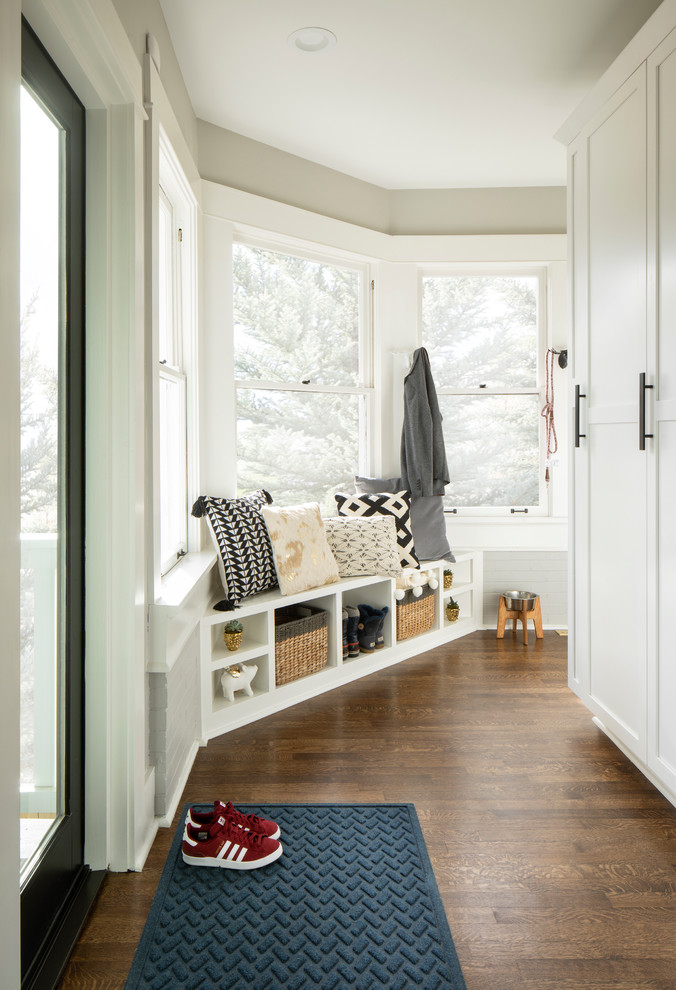 Design ideas for a transitional entryway in Denver.