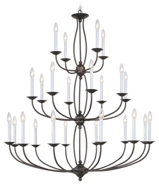 Home Basics Chandelier, Bronze - Traditional - Chandeliers - by