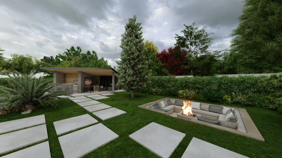 Long Row, Tibenham Garden Design (CGI)