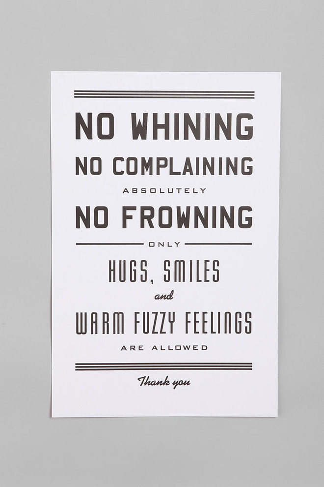 No Whining Print