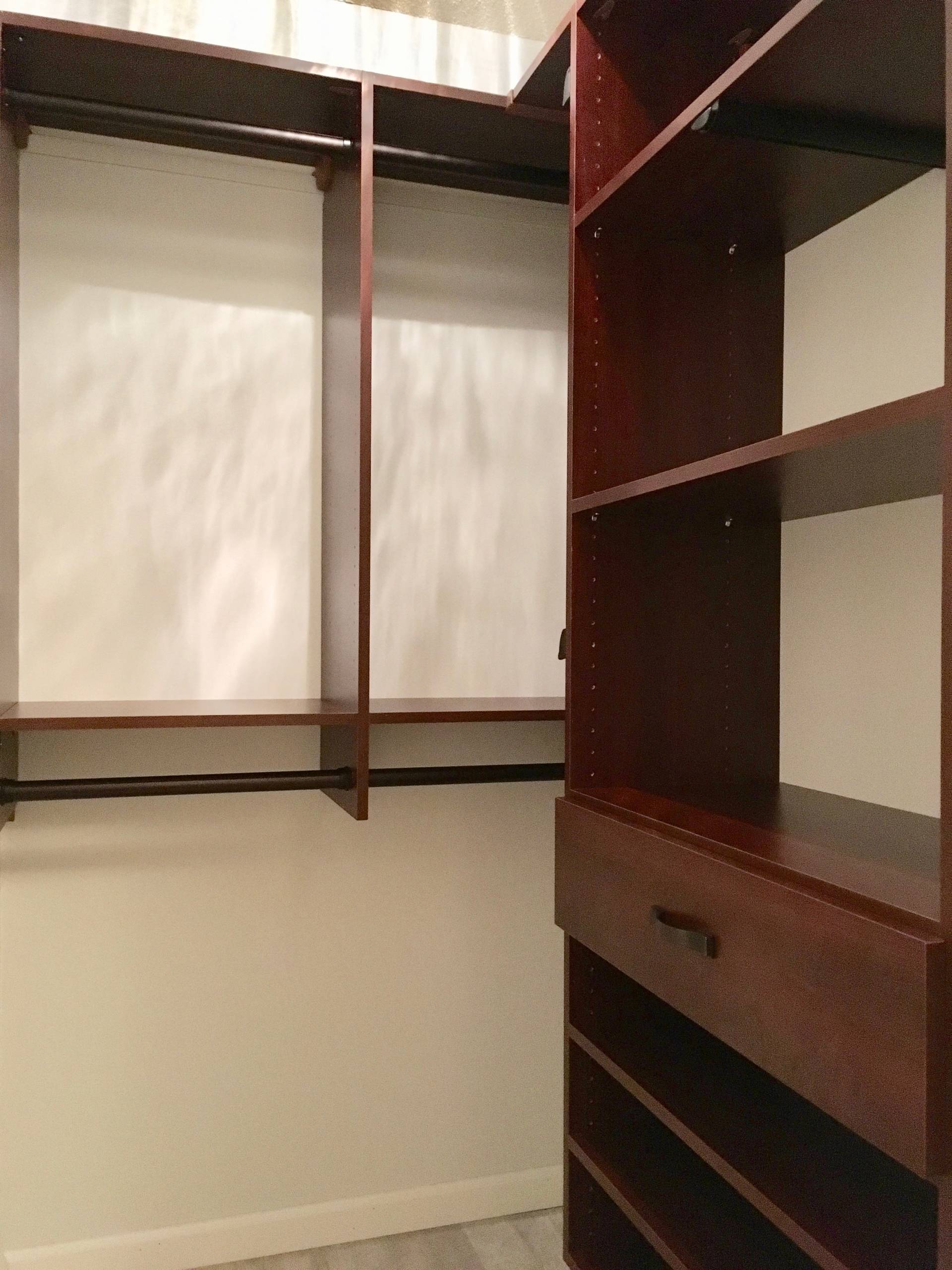 His & Her Small Master Closets