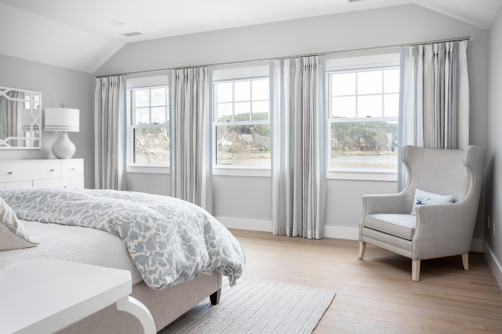 Design ideas for a coastal bedroom in Boston.