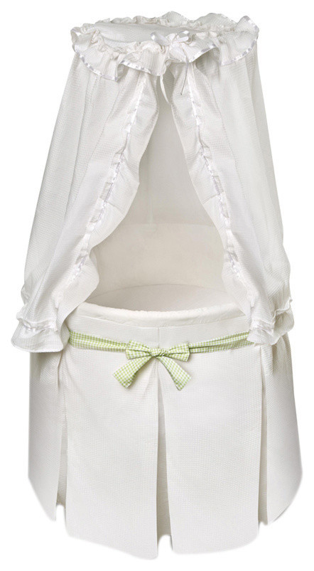 badger basket lovely wishes bassinet in grey