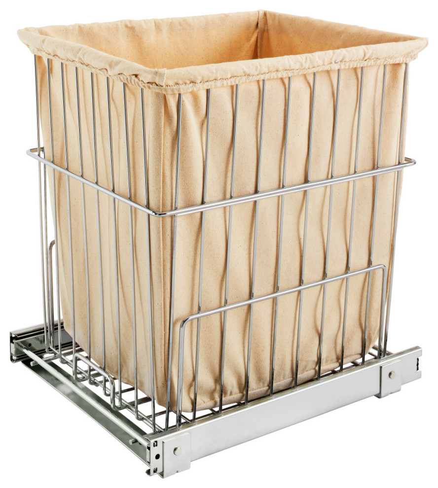 Steel Wire Pull Out Hamper for Vanity/Closet Applications