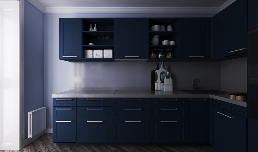 Проект "3D проект кухни-гостиной"