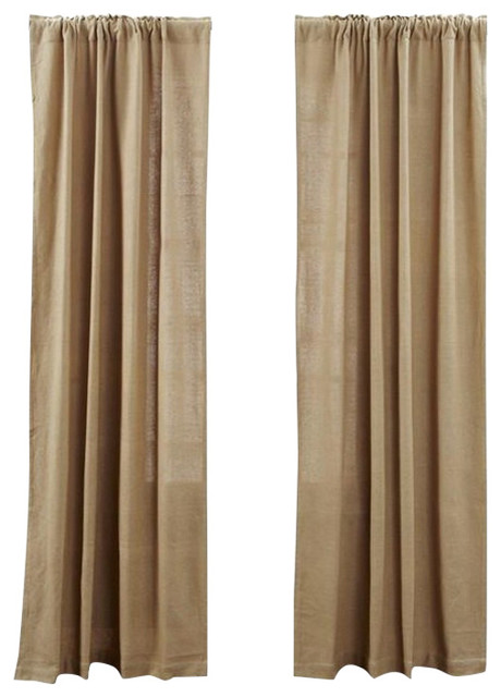 Burlap Natural Panels Farmhouse Curtains By Appleseed Primitives
