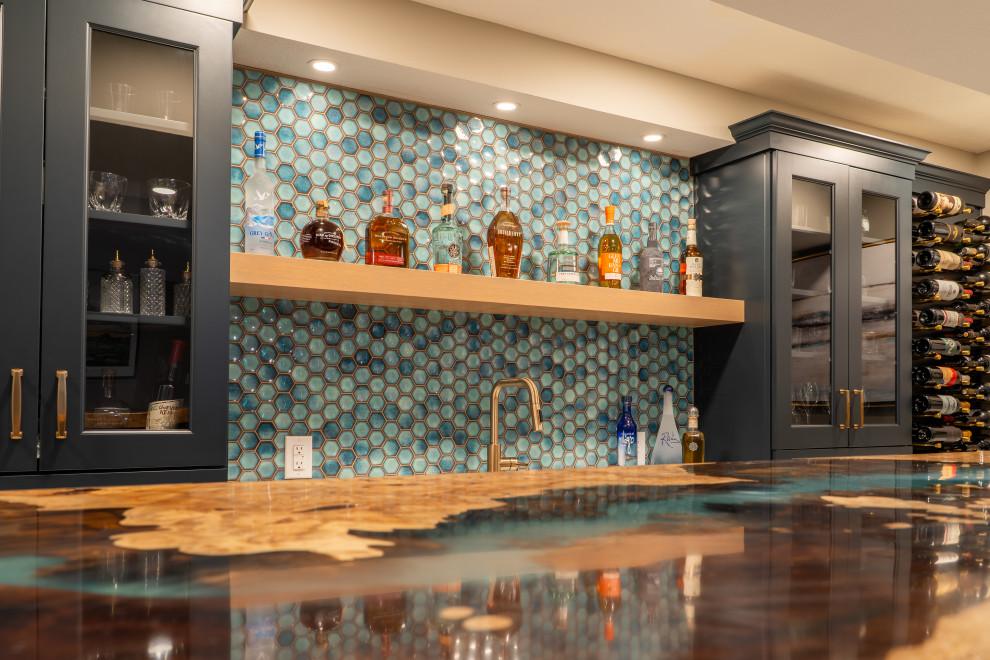 Coastal inspired Basement Bar